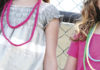 Fun and colorful jewelry from recycled tees