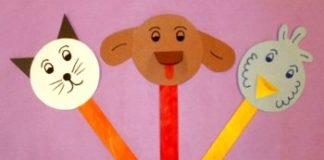 Pet stick puppet craft from the Children's Museum of Phoenix