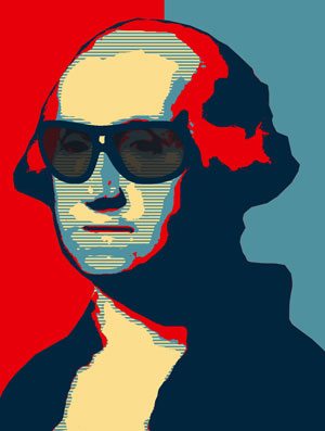 Fun with George Washington. Photo courtesy of Childsplay.