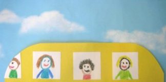 School bus craft from the Children's Museum of Phoenix