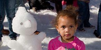 Desert Ridge Marketplace snow day Phoenix