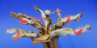 Winter tree craft at the Children's Museum of Phoenix