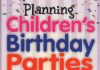 children's birthday party planning