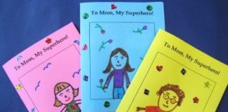 Mother's Day card craft at the Children's Museum of Phoenix