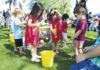 Kids catching fish at the Ultimate Play Date at the Scottsdale Public Library. Photo by Tac Coluccio.