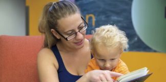 Jack Edgar (2) goes to the Mesquite Library in Phoenix every Tuesday with his nanny Dana Parsons.