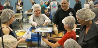 Feed My Starving Children, Mesa, Arizona, family volunteer