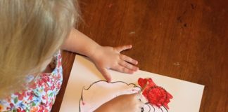 fuzzy Santa beard craft