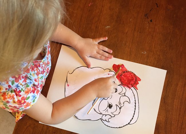 fuzzy Santa beard craft