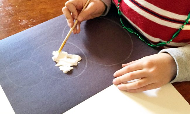 puffy paint snowman craft