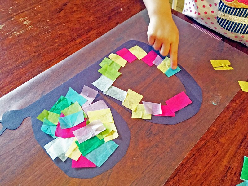 butterfly-sun-catcher-craft-progress