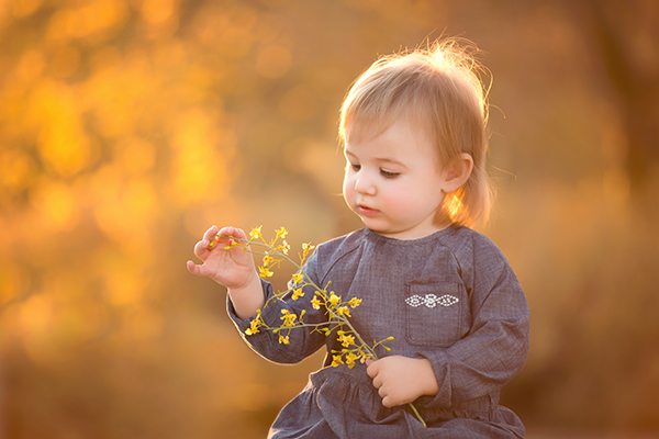 Organize digital photos baby flower