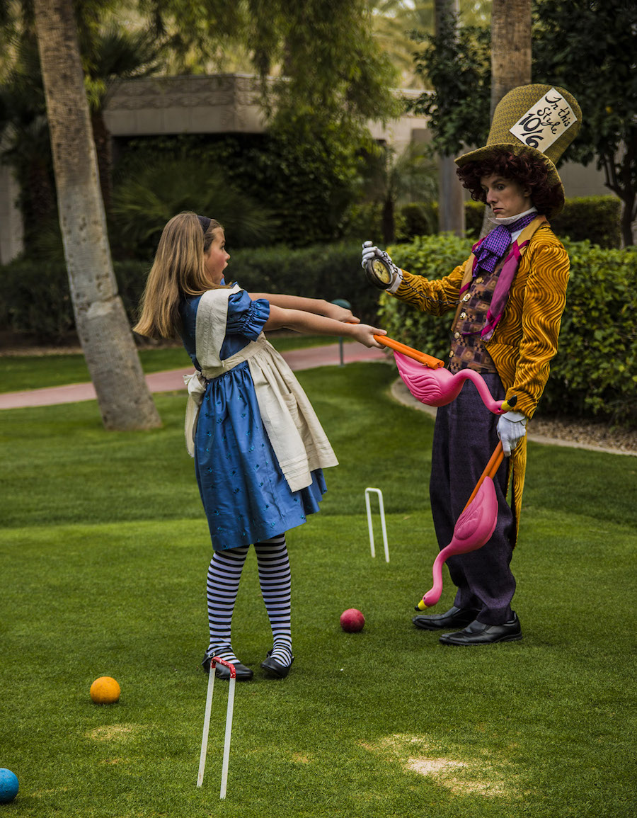 Kate Brink (Alice), and Ethan Maxwell (the Mad Hatter) star in Valley Youth Theatre's "Alice in Wonderland" onstage Feb. 10-26. Photo courtesy of Valley Youth Theatre.