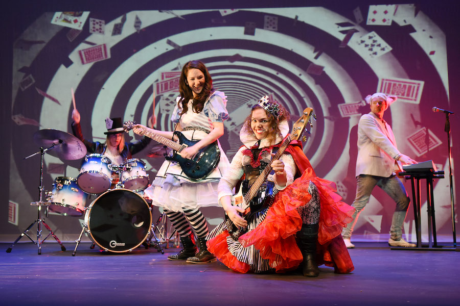 Left to Right: Michelle Chin stars as Alice and Lauren McKay plays the Red Queen in Childsplay's new "Wonderland" production.