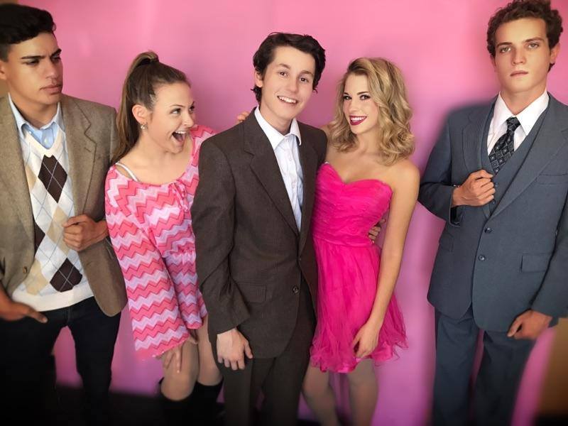 Above are Jacob Herrera as Warner Huntington III, Lily Castle as Paulette Buonufonte, Sam Primack as Emmett Forrest, Addison Bowman as Elle Woods and Jeremy Bassham as Professor Callahan. “Legally Blonde The Musical” comes to Glendale’s Spotlight Youth Theatre May 26–June 11.