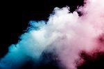 colorful  smoke background on a black background