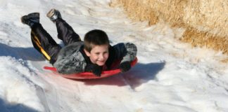 Mother Nature's Farm, Gilbert, Snow Day, snow, sledding