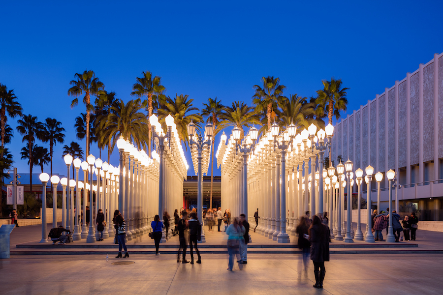 The Los Angeles County Museum of Art is an art museum located on Wilshire Boulevard in the Miracle Mile vicinity of Los Angeles. LACMA is on Museum Row, adjacent to the La Brea Tar Pits. 