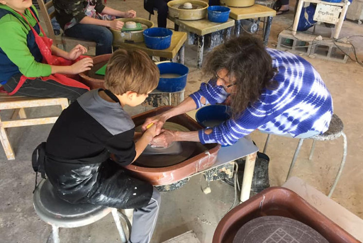 Beginning Pottery Wheel Classes for Kids and Families