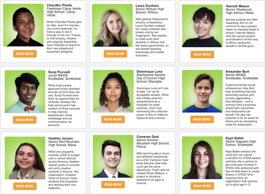 18 Under 18, Junior Achievement of Arizona