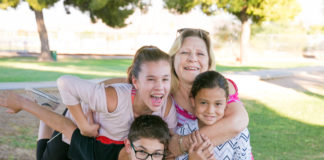 grandmother with grandchildren