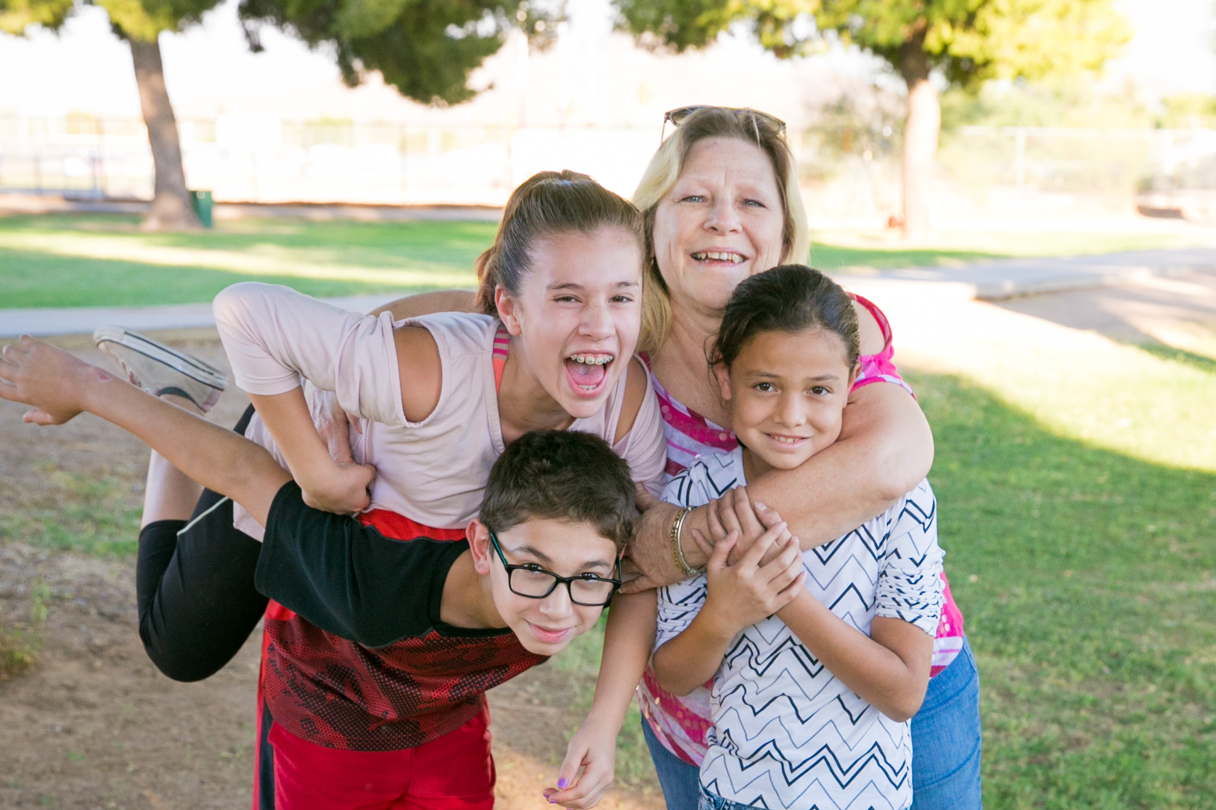 grandmother with grandchildren
